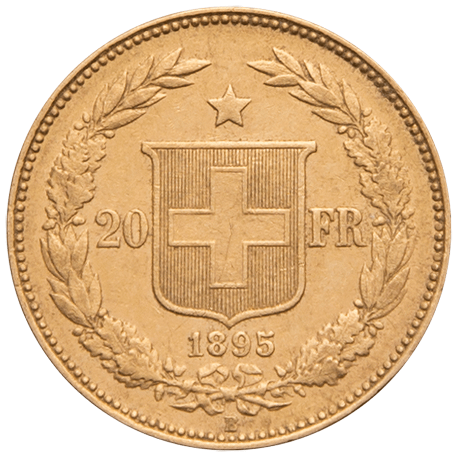 20 Swiss Francs Gold Coin - 1883-1896 Helvetia thumbnail 2