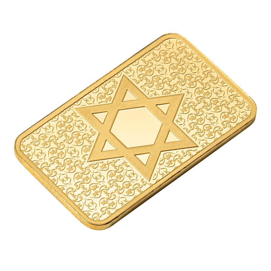5 gram Gold Bar - Star of David thumbnail 7
