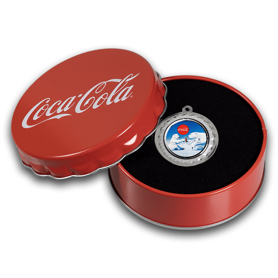 6 gram Silver Bottle Cap - 3D Coca-Cola® Polar Bear thumbnail 8