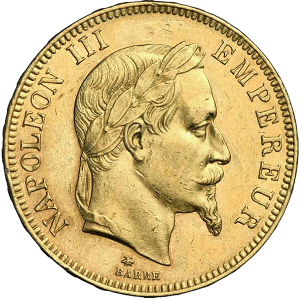 100 Francs Gold Coin - Napoleon III Tête Laurée 1869 A — photo 1