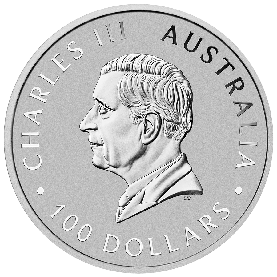 1 ounce Platinum Coin - Australia Kangaroo 2024 thumbnail 2