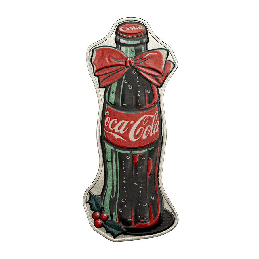 1 ounce Silver Coin - Coca-Cola Holiday Bottle — photo 1
