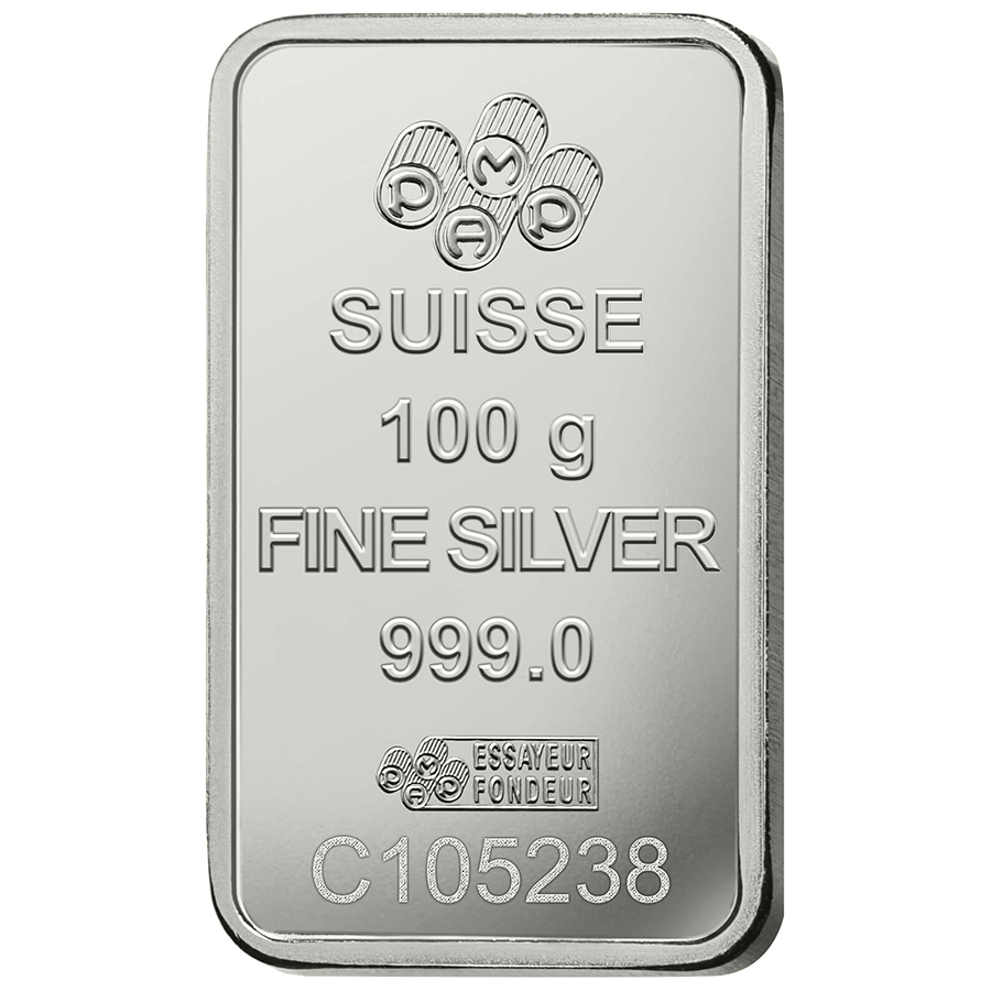 100 gram Silver Bar - PAMP Suisse Rosa thumbnail 4