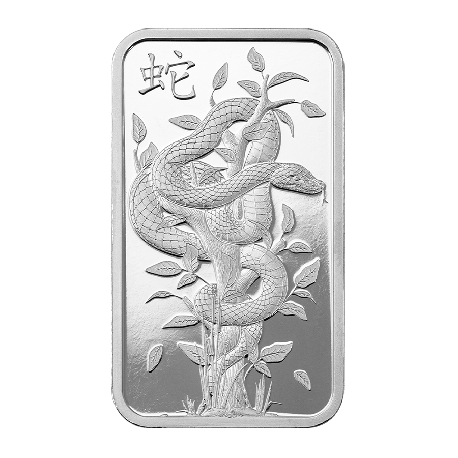 10 gram Silver Bar - PAMP Suisse Lunar Snake 2025 thumbnail 3