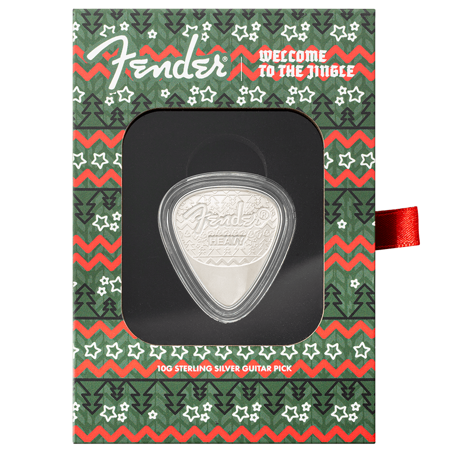 10 gram Sterling Silver - Fender Holiday Guitar Pick — photo 1