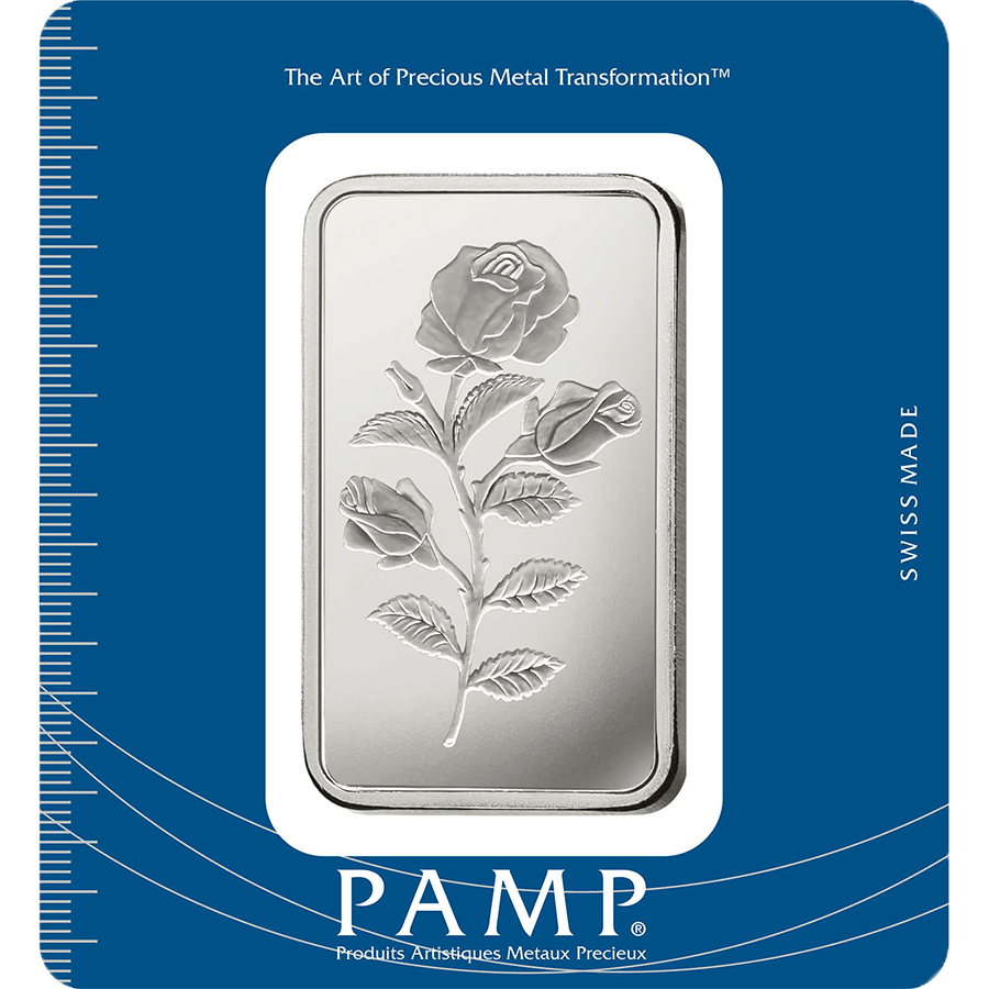 100 gram Silver Bar - PAMP Suisse Rosa — photo 1