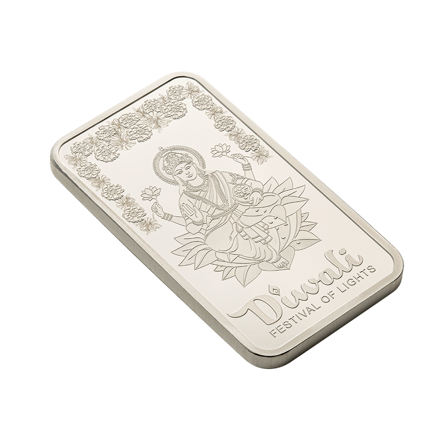 1 ounce Silver Bar - Diwali Lakshmi & Rangoli thumbnail 7