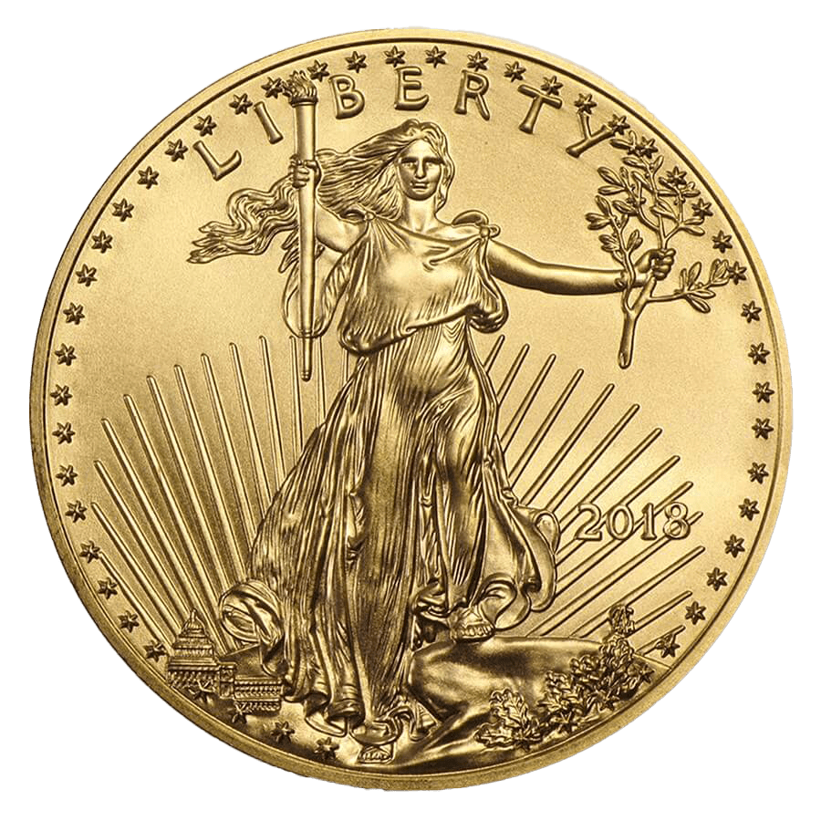 1/10 ounce Gold Coin - American Eagle BU 2018 — photo 1