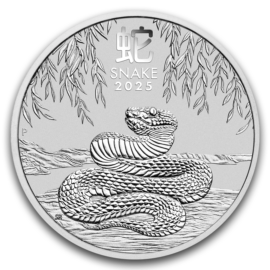 1 ounce Silver Coin -  Australia Lunar Snake BU 2025 (Series III) — photo 1