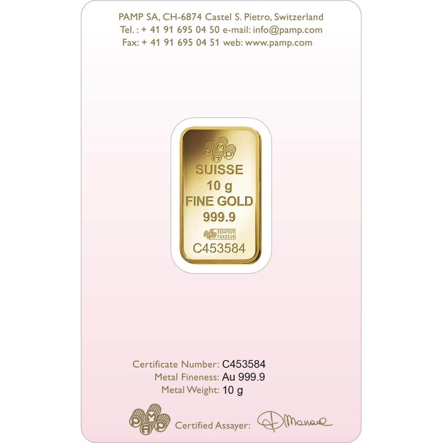 10 gram Gold Bar - PAMP Suisse Love Always thumbnail 2