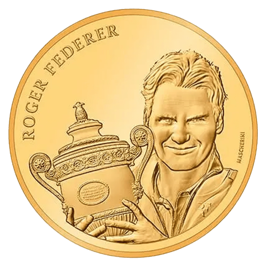 Roger Federer Gold Coin 50 Swiss Francs - Uncirculated — photo 1