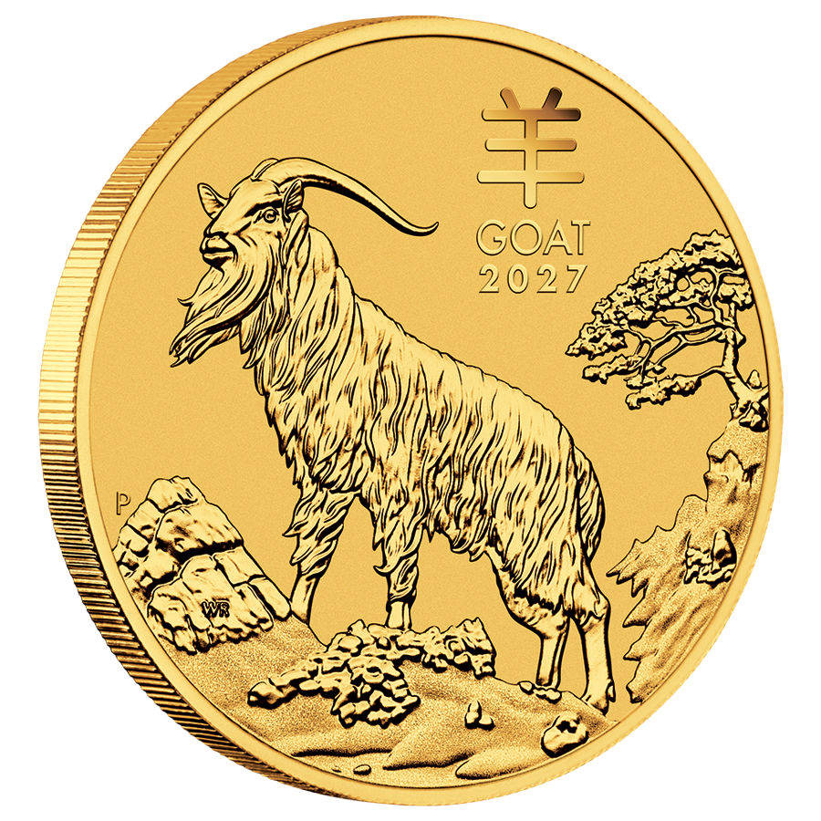 1 ounce Gold Coin - Australian Lunar Goat 2027 thumbnail 3