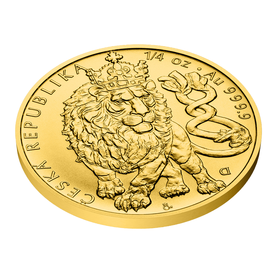 1/4 ounce Gold Coin - Czech Lion 2026 thumbnail 3