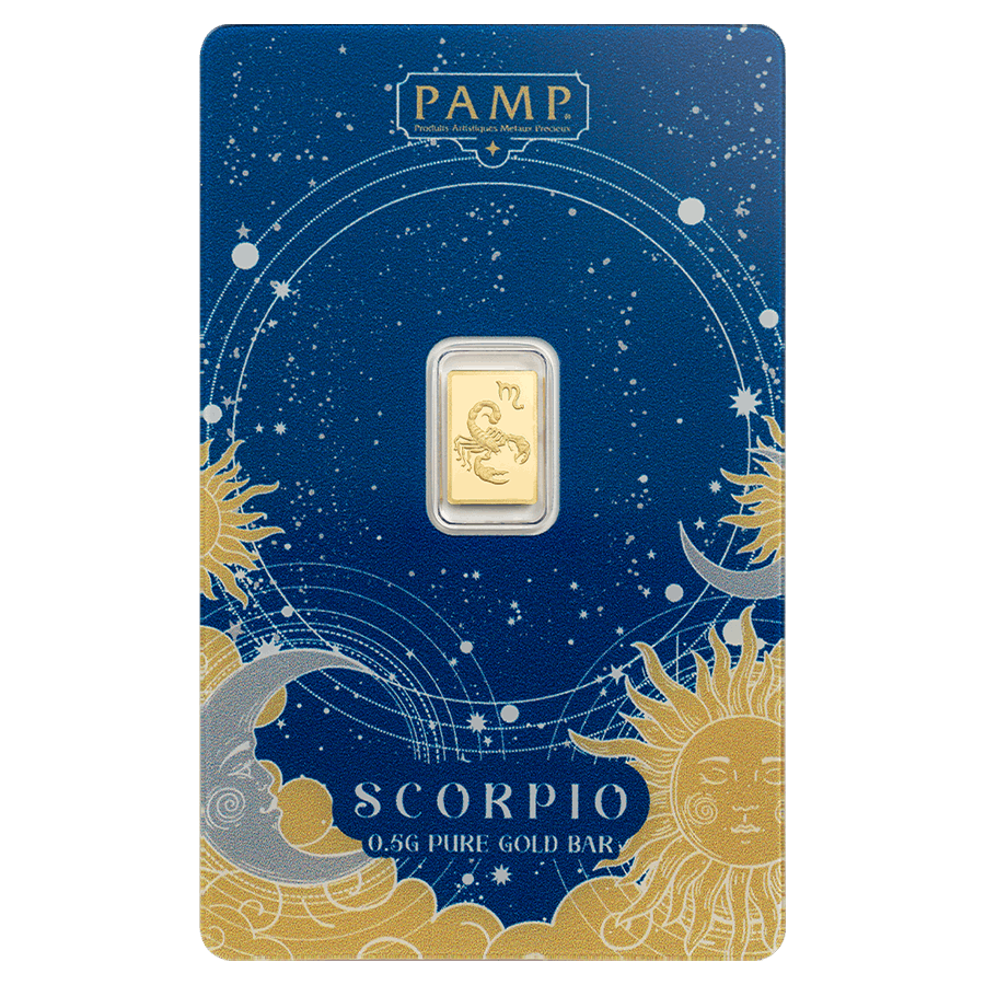 0.5 gram Gold Bar - Zodiac Scorpio — photo 1