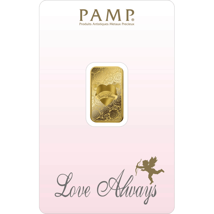 5 gram Gold Bar - PAMP Suisse Love Always — photo 1