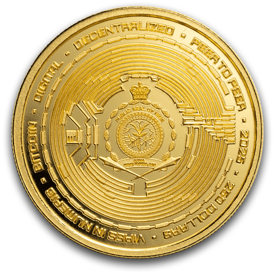 1 ounce Gold Coin - MS-70 PCGS - 2025 Bitcoin thumbnail 3