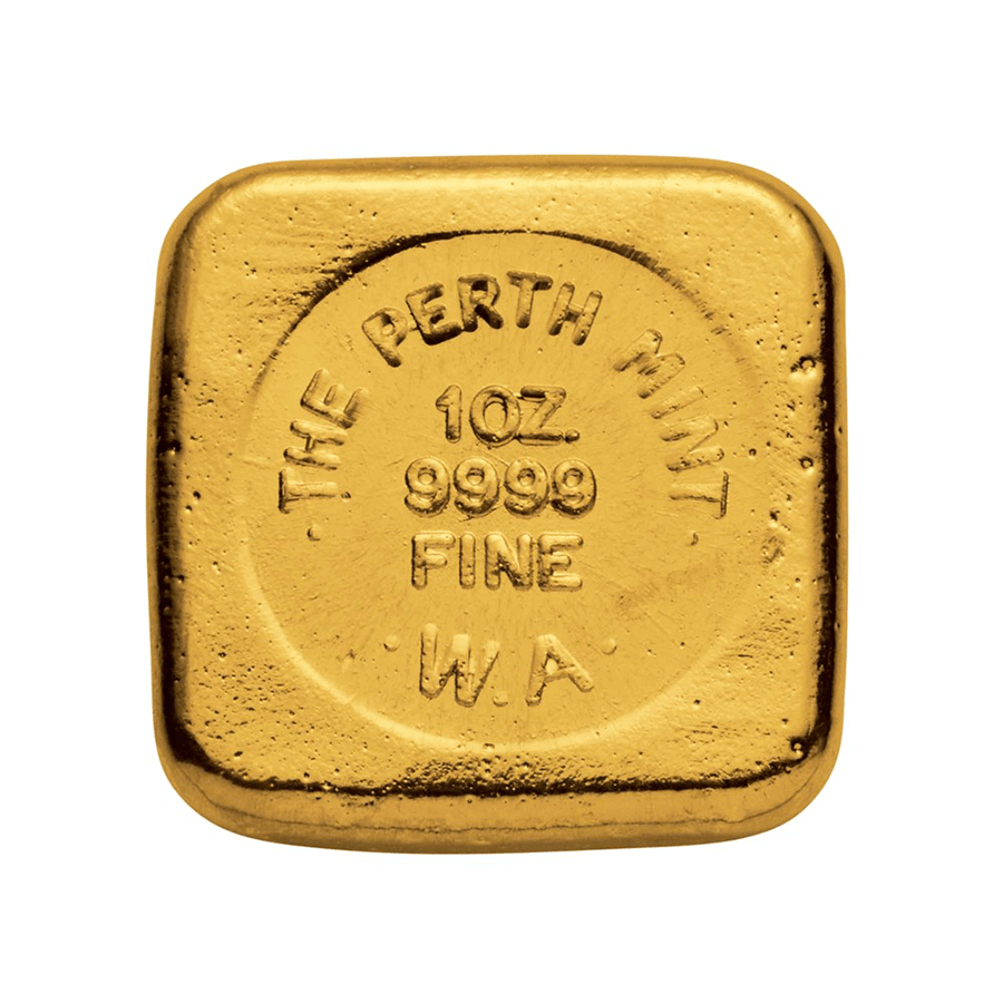 1 ounce Gold Bar - Perth Mint Button thumbnail 2