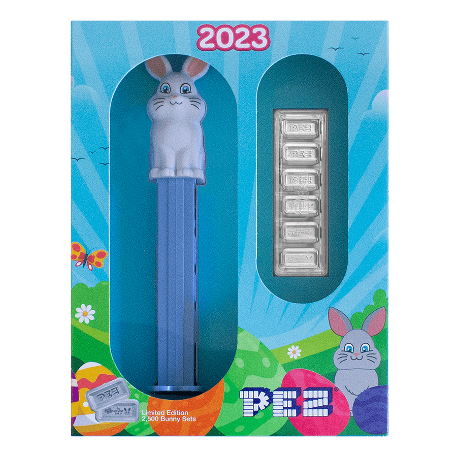 6x5 g PEZ® Spring Bunny Silver Wafers & Dispenser Gift Set — photo 1