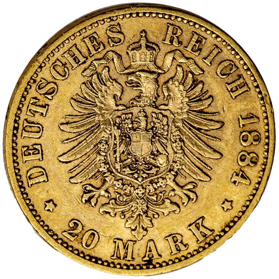 20 German Marks Gold Coin - Mixed Years thumbnail 2