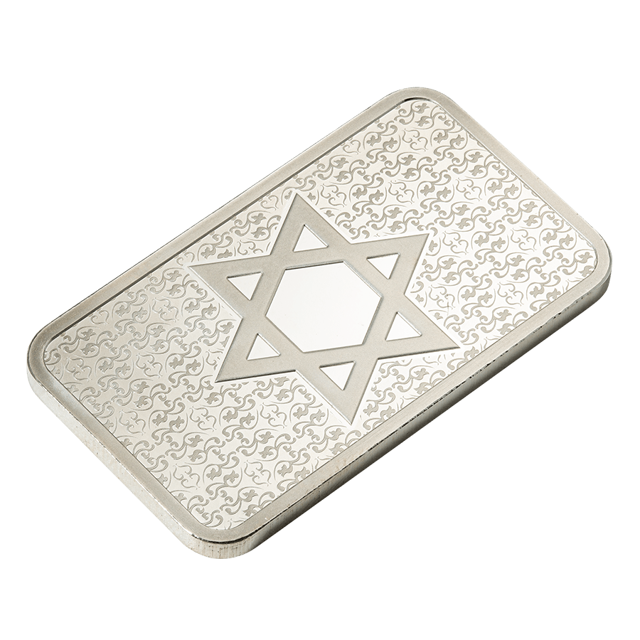1 ounce Silver Bar - Star of David thumbnail 7