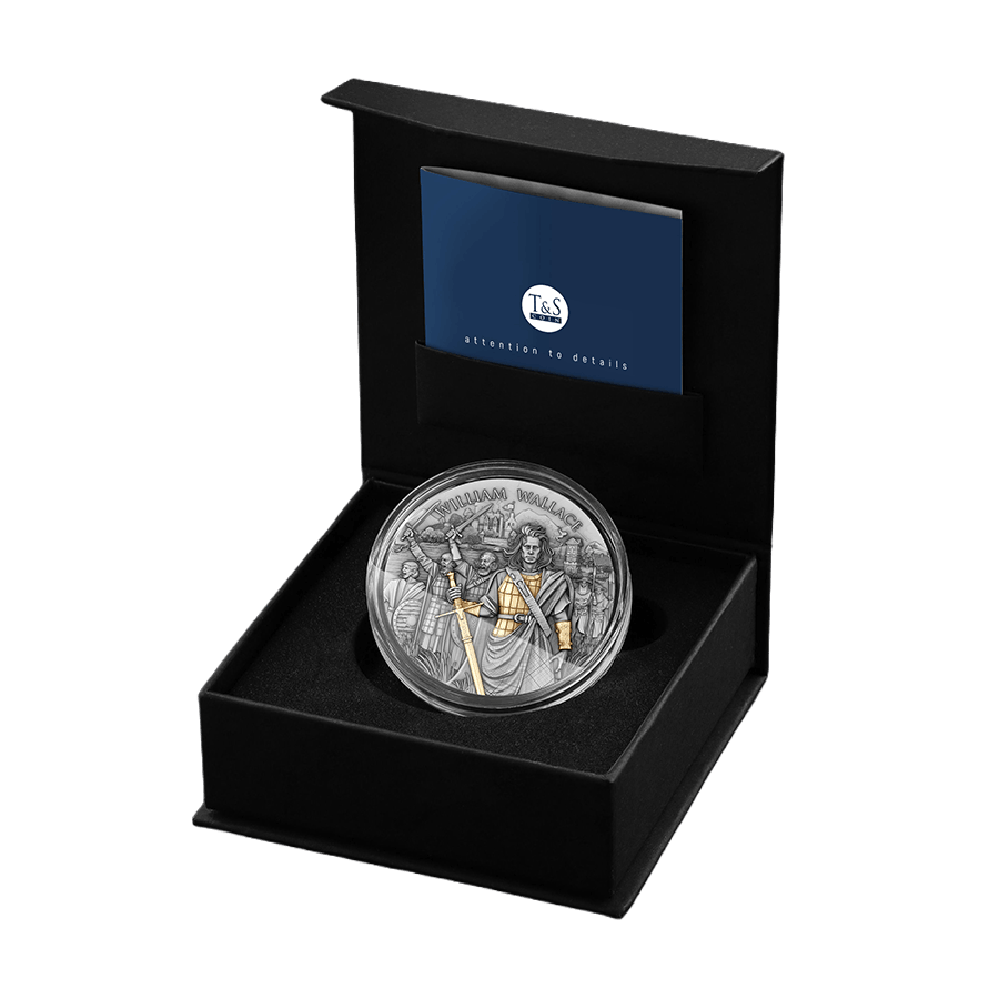 2 ounce Silver Coin - William Wallace Legendary Warrior thumbnail 3