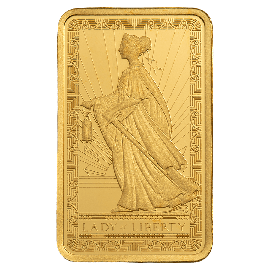 2.5 gram Gold Bar - Lady of Liberty thumbnail 3