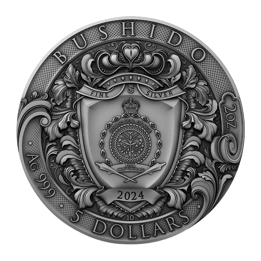 2 ounce Silver Coin - Bushido thumbnail 2