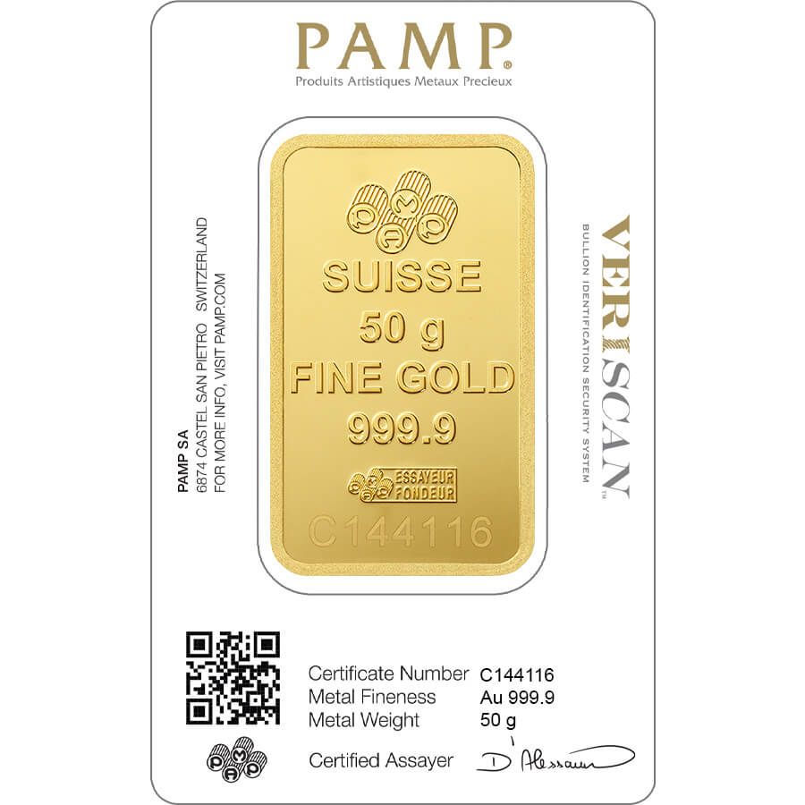 50 gram Gold Bar - PAMP Suisse Lady Fortuna thumbnail 2