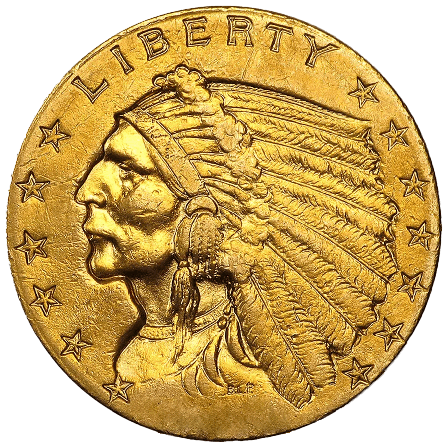 2.5 US Dollars Gold Coin - Indian Quarter Eagle Mixed Years — photo 1