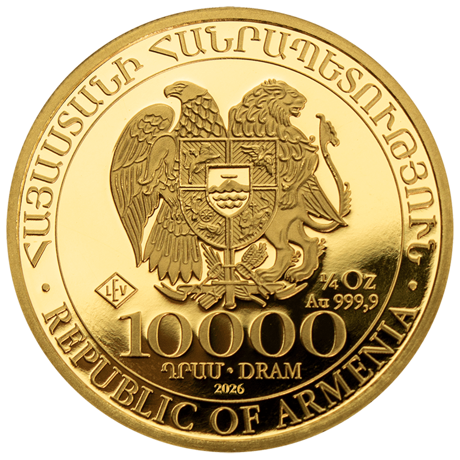 1/4 ounce Gold Coin - Armenia Noah's Ark 2026 thumbnail 4