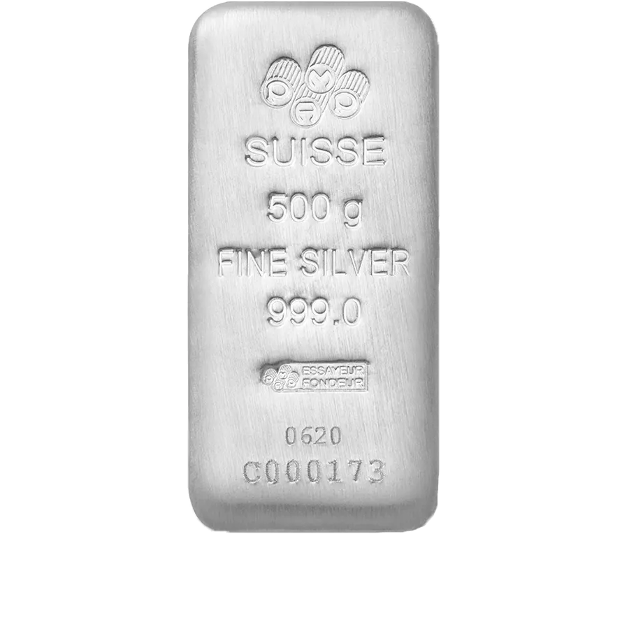 500 gram Silver Bar - PAMP Suisse — photo 1