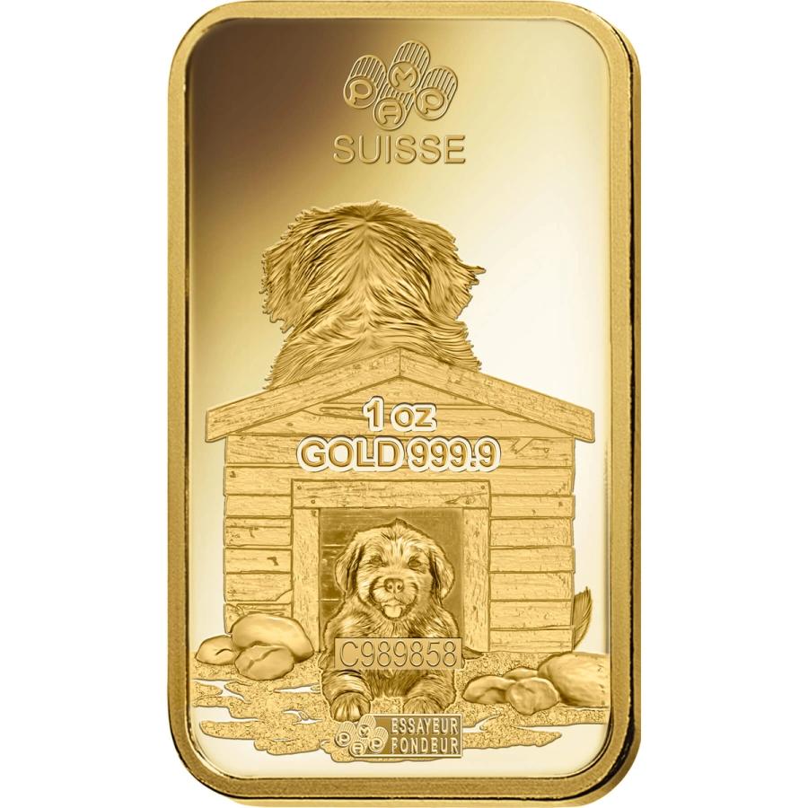 1 ounce Gold Bar - PAMP Suisse Lunar Dog thumbnail 3