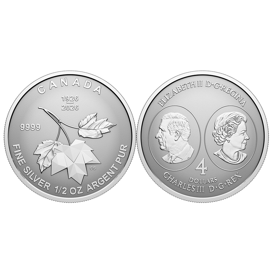 5 Coin Silver Set - Canada Maple Leaf 1/20 - 1 ounce 2026 thumbnail 4