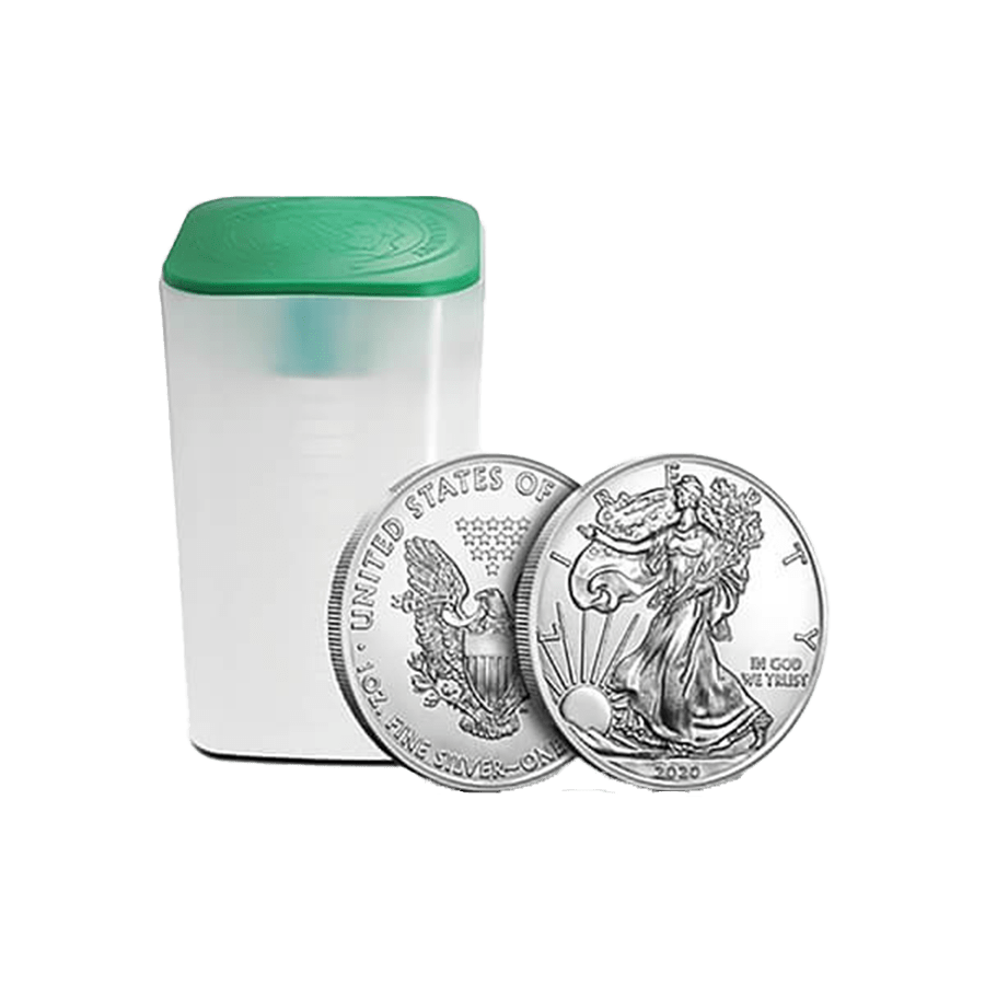 20 Coins American Eagle Silver Tube (Mixed Years) — photo 1
