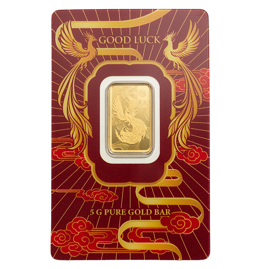 5 gram Gold Bar - Good Luck Phoenix — photo 1