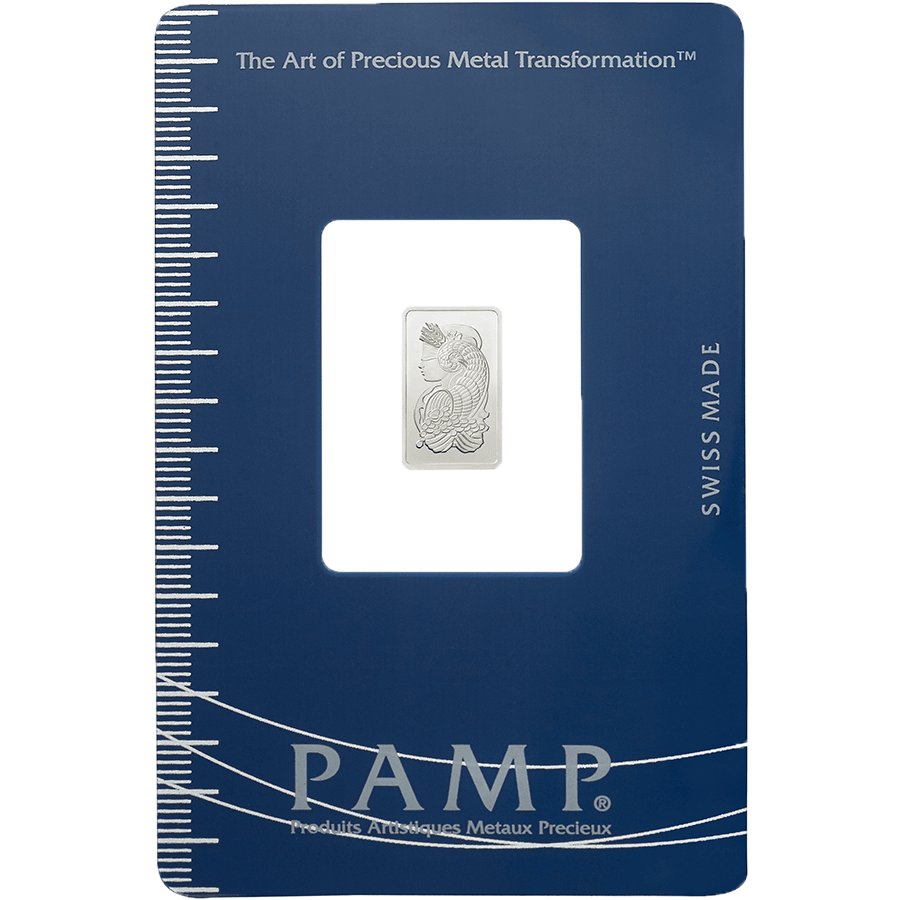 1 gram Platinum Bar - PAMP Suisse Lady Fortuna