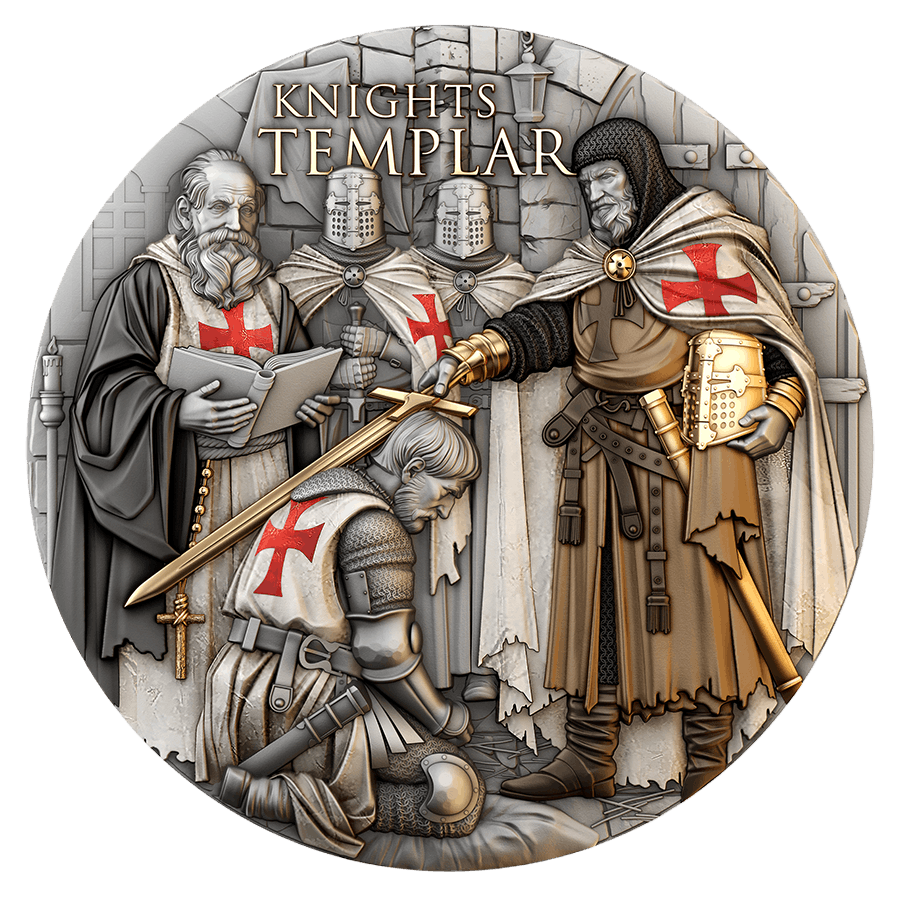 2 ounce Silver Coin - Knights Templar — photo 1