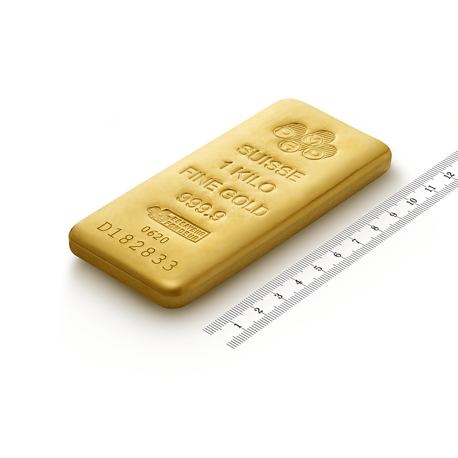 1 kilogram Gold Bar - Carbon Measured - PAMP Suisse - Previous Design thumbnail 3