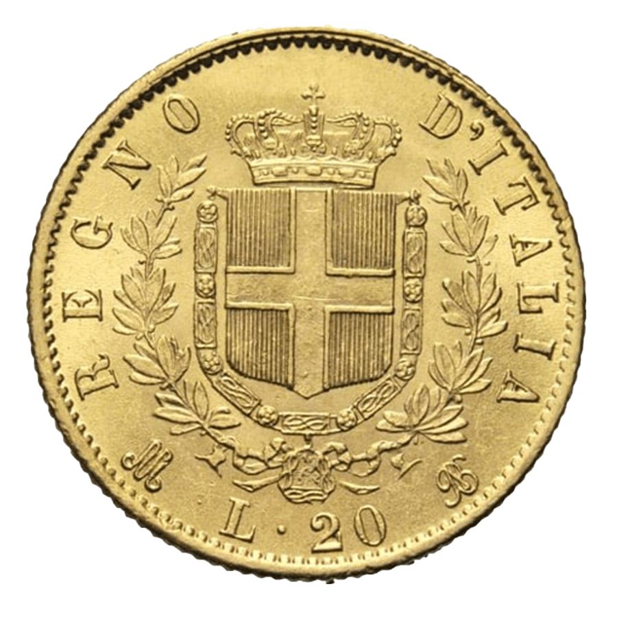 20 Lire Gold Coin - Vittorio Emmanuele II - Mixed Years thumbnail 2