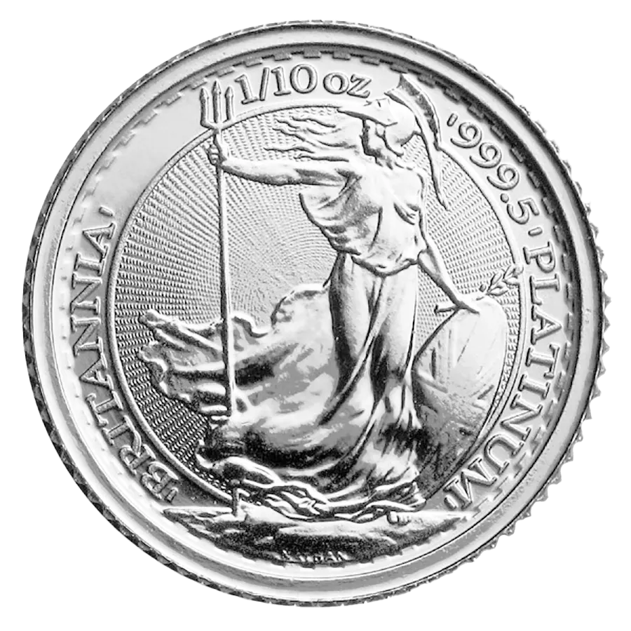 1/10 ounce Platinum Coin - Britannia BU - Mixed Years — photo 1