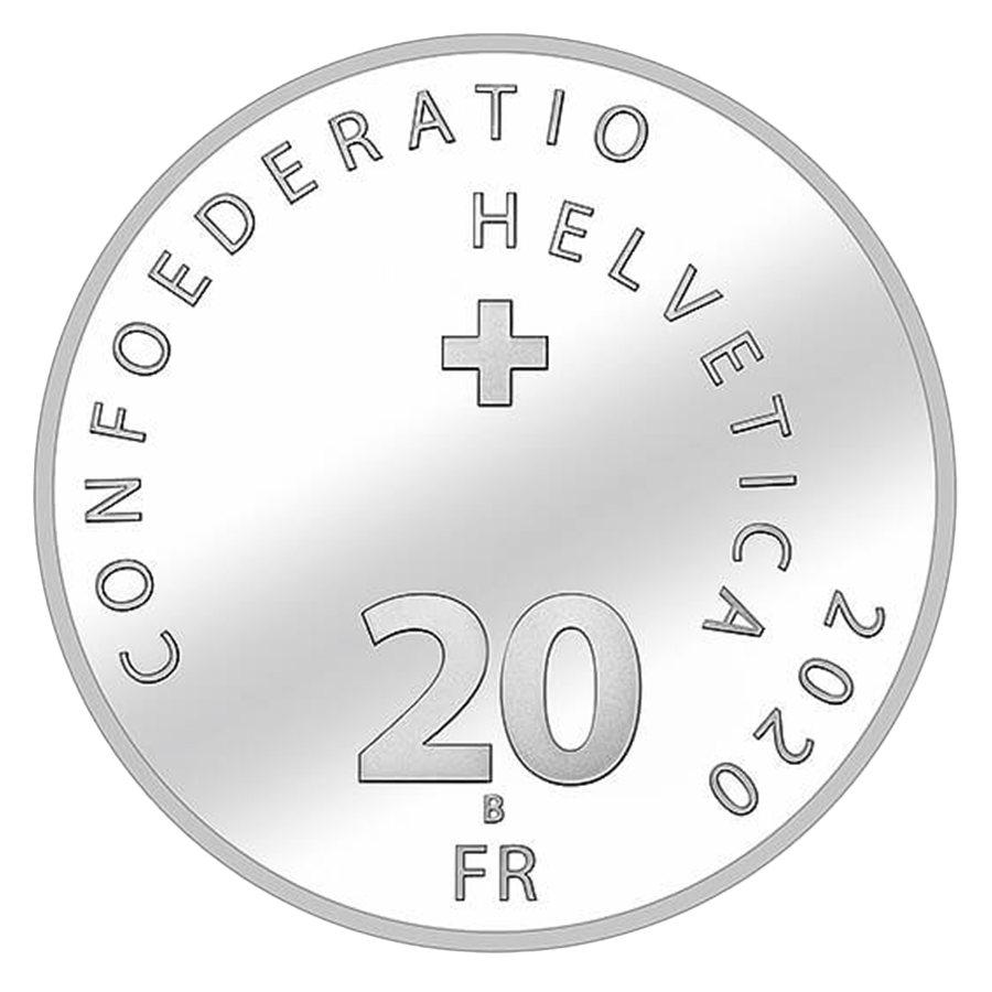 Roger Federer Silver Coin 20 Swiss Francs - Uncirculated thumbnail 2