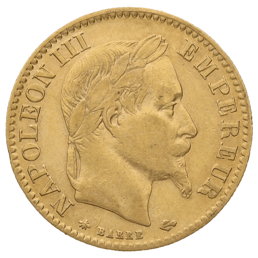 10 French Francs Gold Coin - 1861-1868 Napoleon III  — photo 1