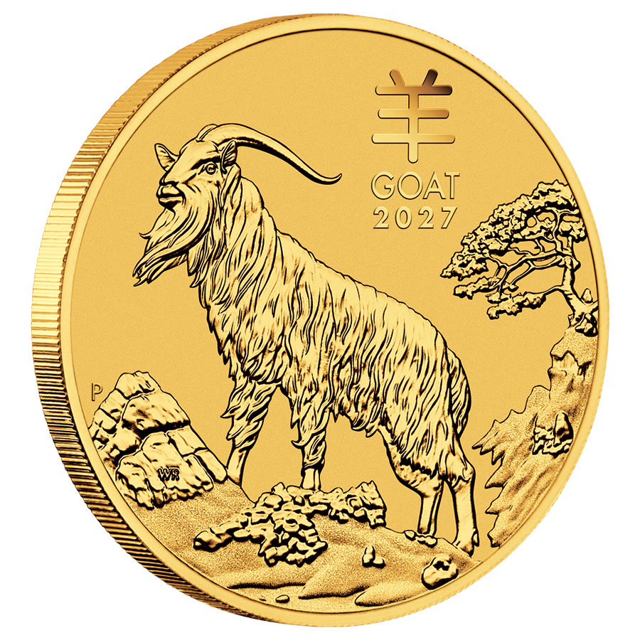 1/10 ounce Gold Coin - Australian Lunar Goat 2027 thumbnail 3