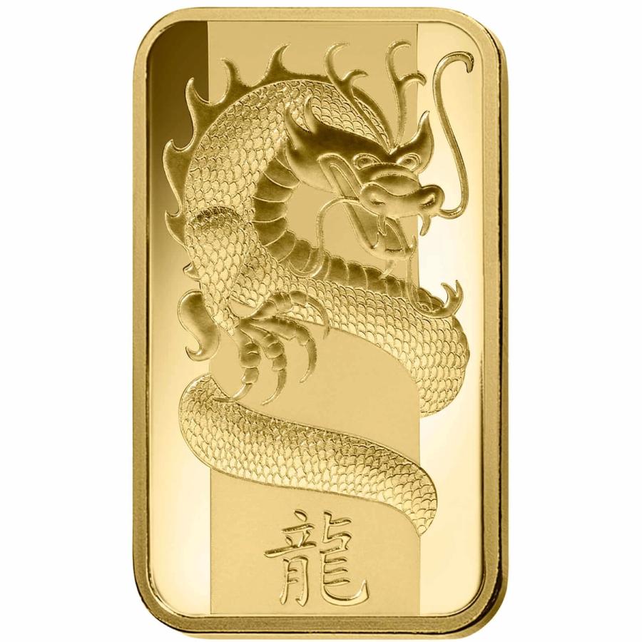100 gram Gold Bar - PAMP Suisse Lunar Dragon 2012 thumbnail 3