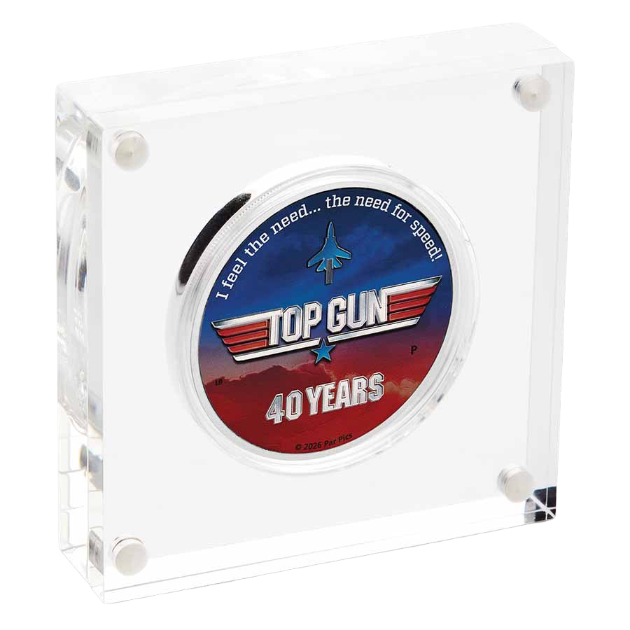 1 ounce Silver Coin - 40 years of Top Gun Coloured thumbnail 4