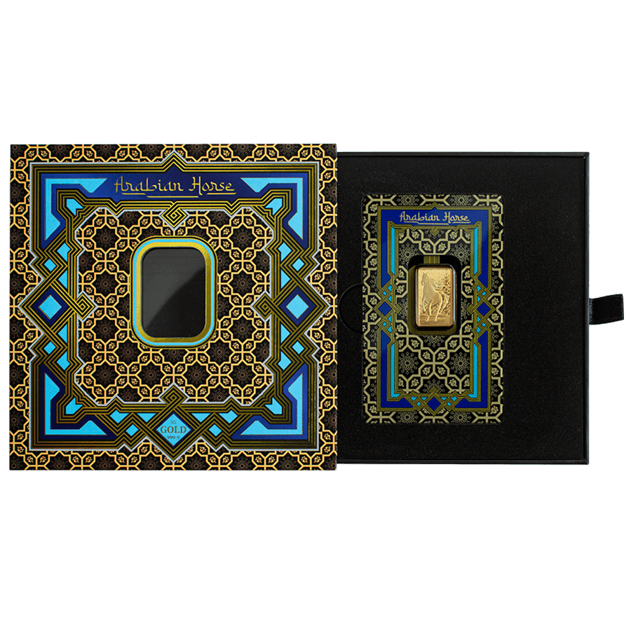 5 gram Gold Bar - PAMP Suisse Arabian Horse (with frame) thumbnail 7