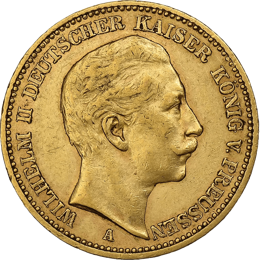20 German Marks Gold Coin - 1894-1914 Württemberg Wilhelm II — photo 1