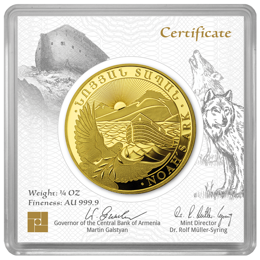 1/4 ounce Gold Coin - Armenia Noah's Ark 2026 — photo 1