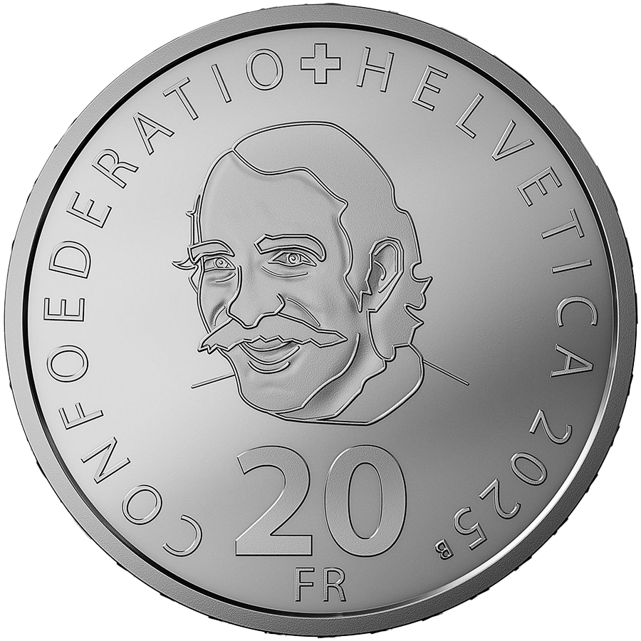 20 gram Silver Coin - Switzerland Jean Tinguely Proof 2025 thumbnail 2