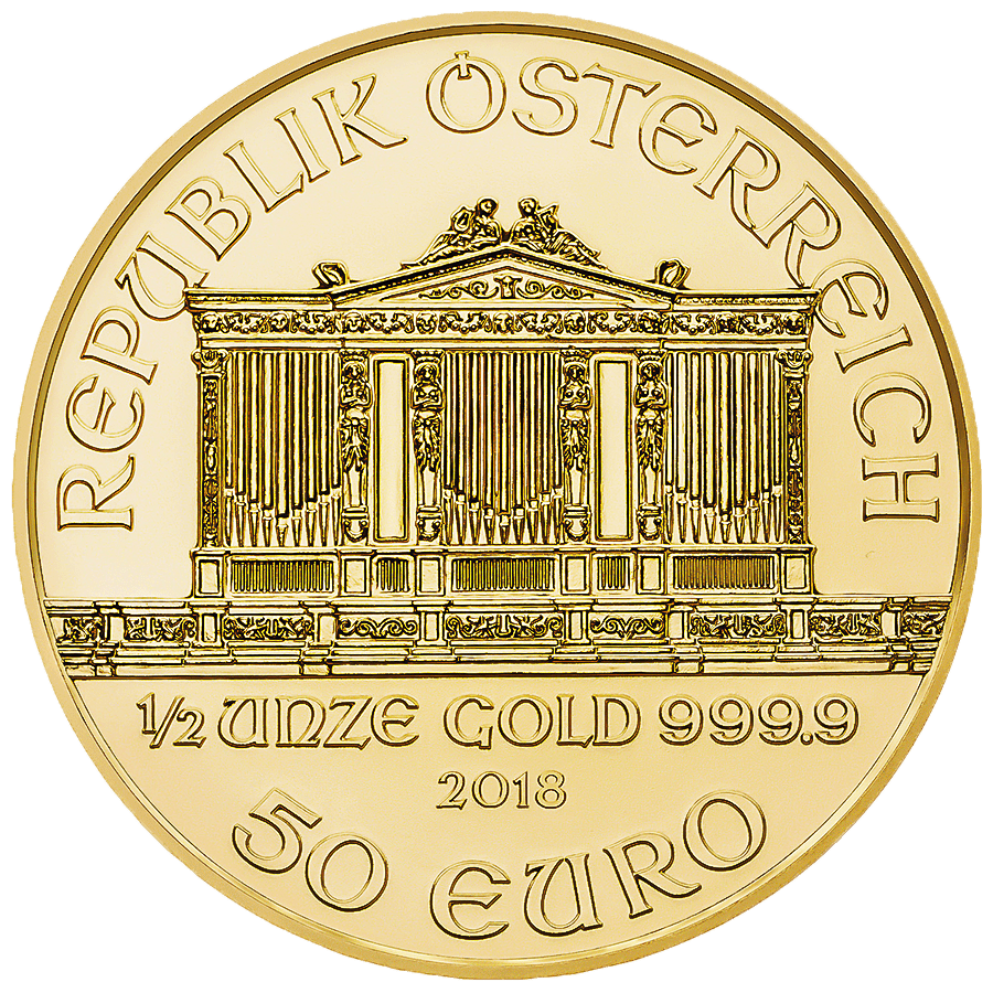 1/2 ounce Gold Coin - Philharmonic - Mixed Years thumbnail 2